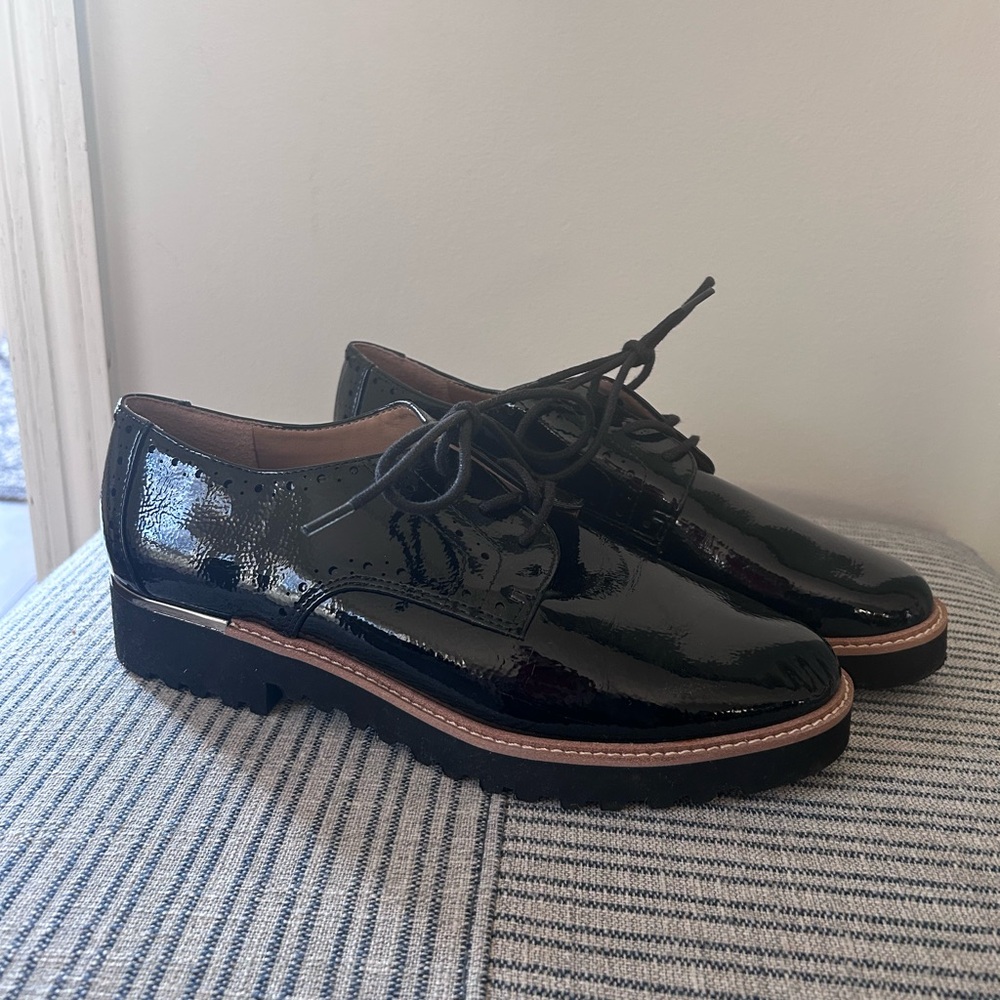 Franco Sarto Patent Leather Oxford Shoes
